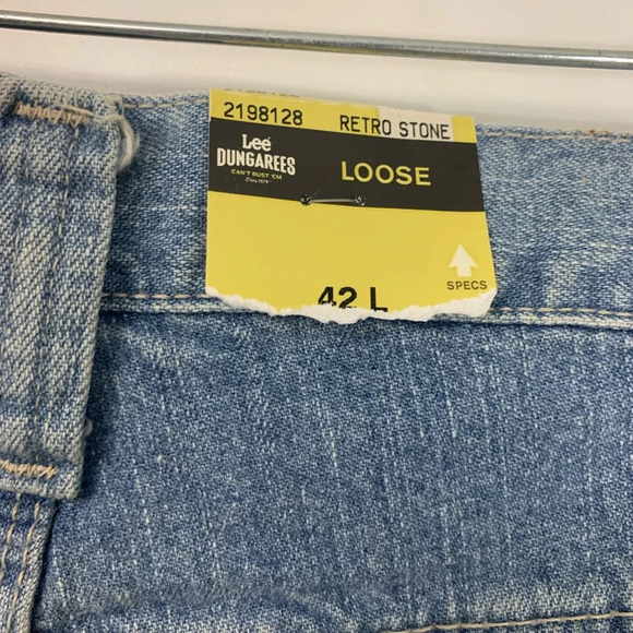 Lee Dungarees Carpenter Shorts Retro Stone Y2K 2006 Men 42L Denim Loose Straight - Picture 12 of 12